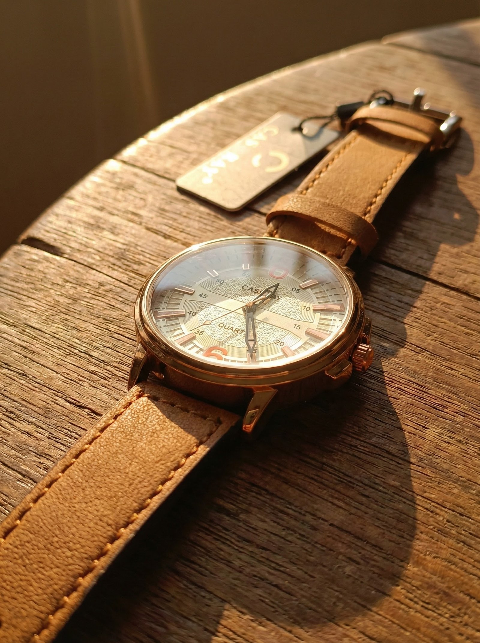 cassray men's leather strap watch brown cassray men's leather strap watch brown