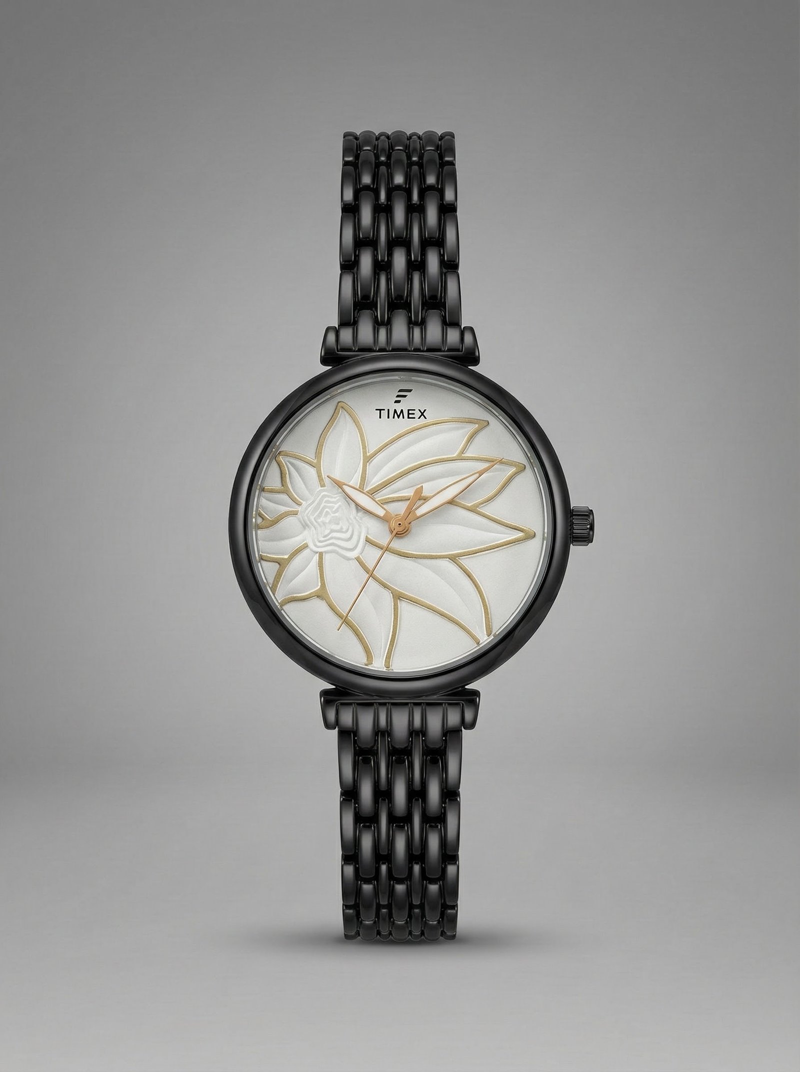 timex floral dial watch black timex floral dial watch black